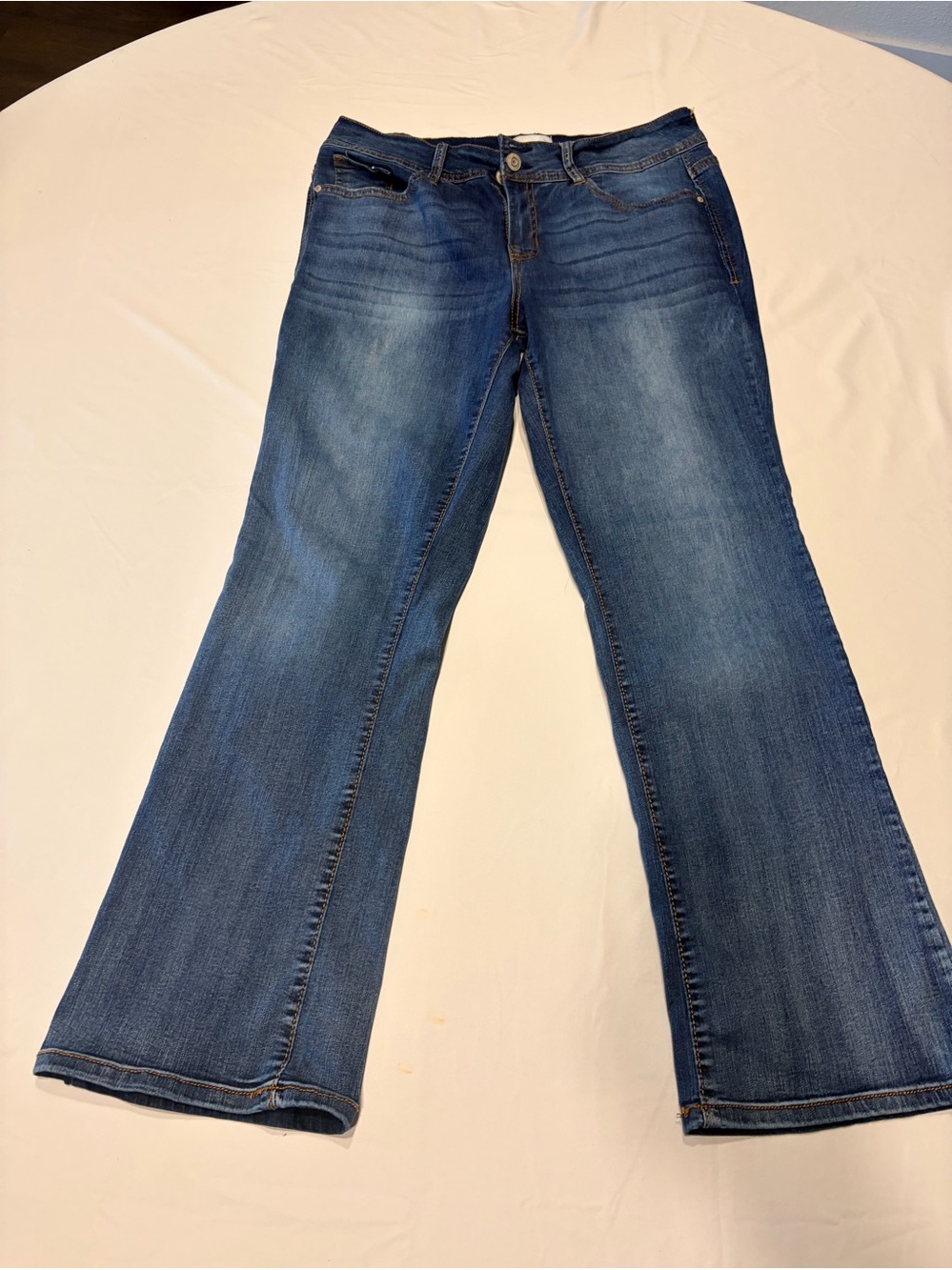 Angels Forever Young Everflex Curvy Bootcut Jeans Dark Wash Blue Stretch 12/31